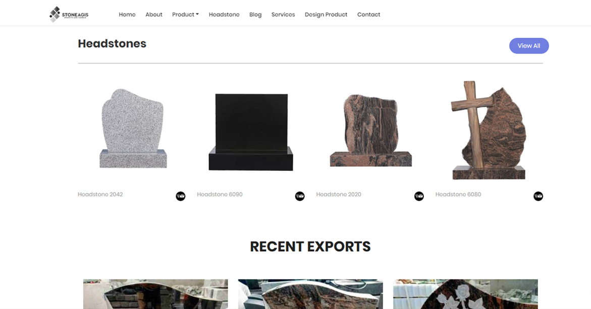 E-commerce headstone website slider2