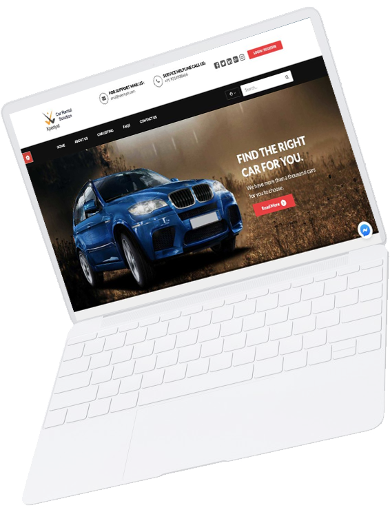 Taxi Rental Website features